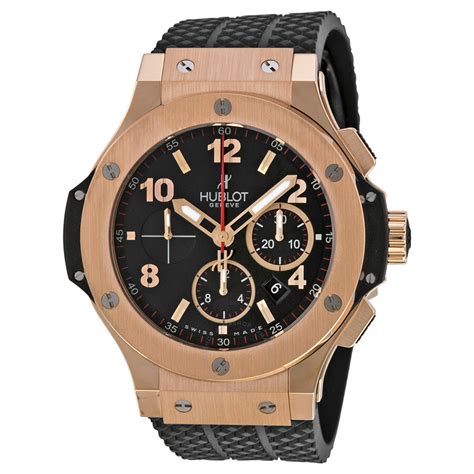 Hublot Big Bang Black Dial Black Rubber Men's 